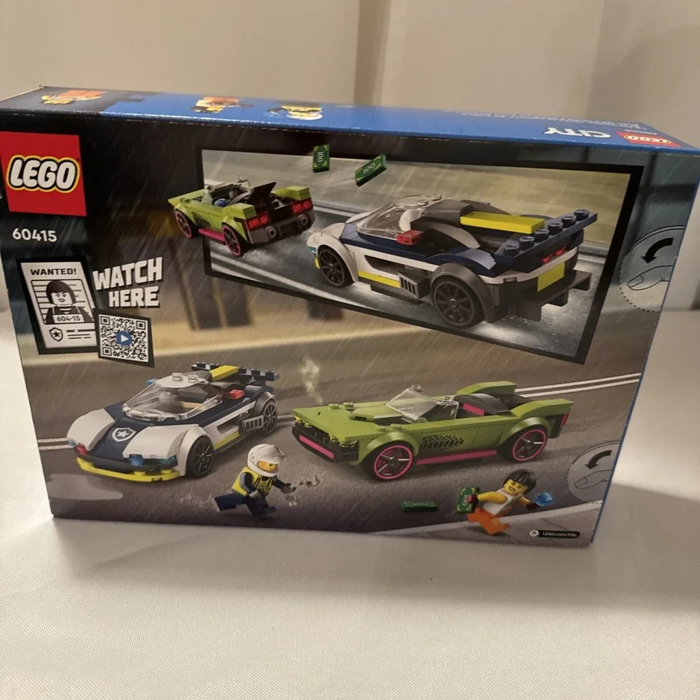 LEGO CITY: Police Car and Muscle Car Chase (60415) Complete With Box Instruction